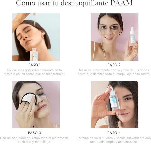 PAAM - KIT Desmaquillante - Desmaquillante & Serum Regenerador de Argán PAAM + Set de 3 almohadillas de microfibras orgánicas reutilizables para desmaquillar