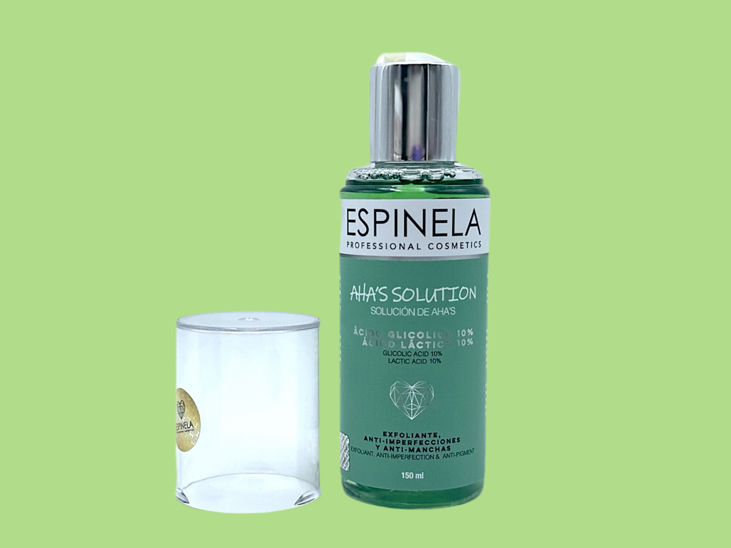ESPINELA, Tónico Exfoliante Equilibrante – Control de Brillo y Poros para Piel Opaca, Aha’s Solution