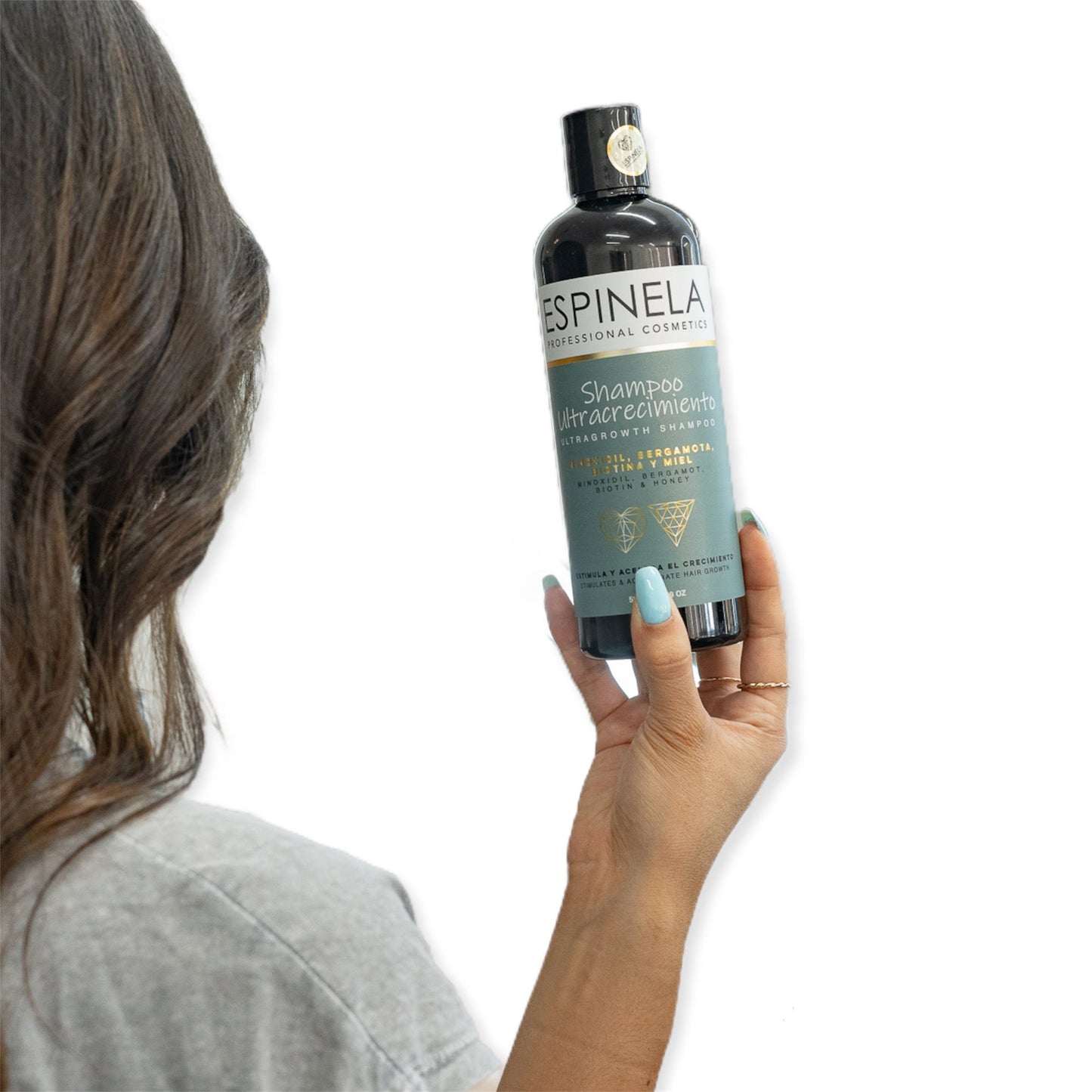 Espinela Shampoo UltraCrecimiento – Engrosador Capilar con Minoxidil, Biotina y Bergamota