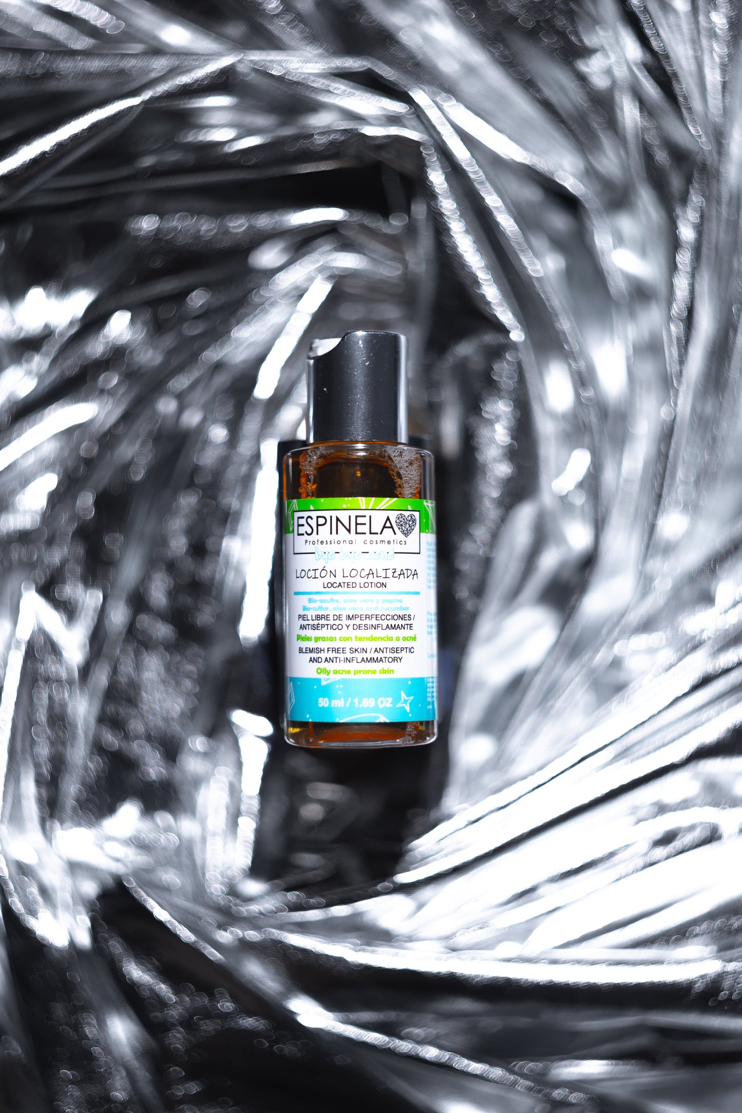 Espinela Bye Bye Acné Loción Localizada – Control Activo con Bio Azufre y Extractos Calmantes