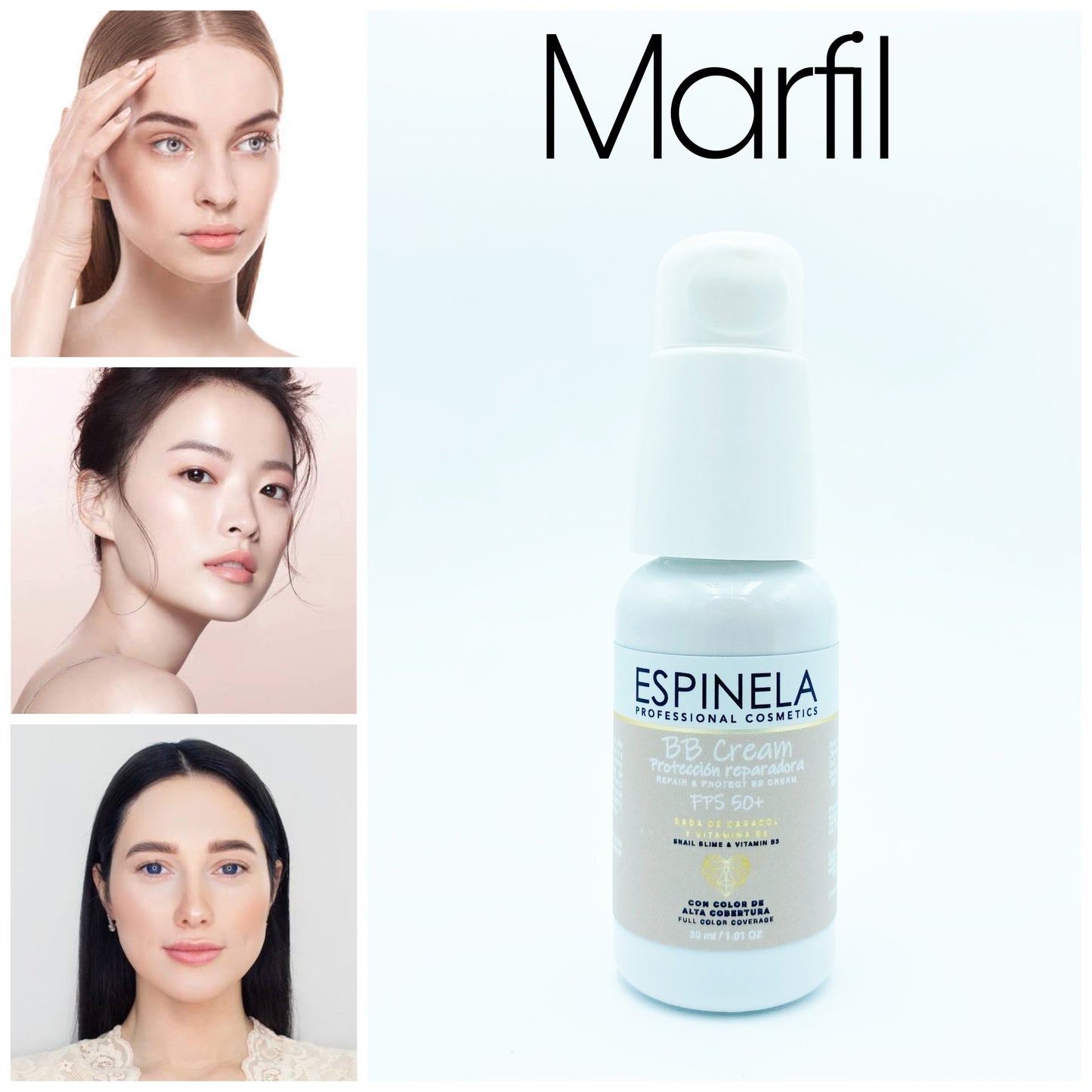 ESPINELA, Protector Solar Con Color FPS 50+ – Alta Cobertura con Tratamiento Regenerador