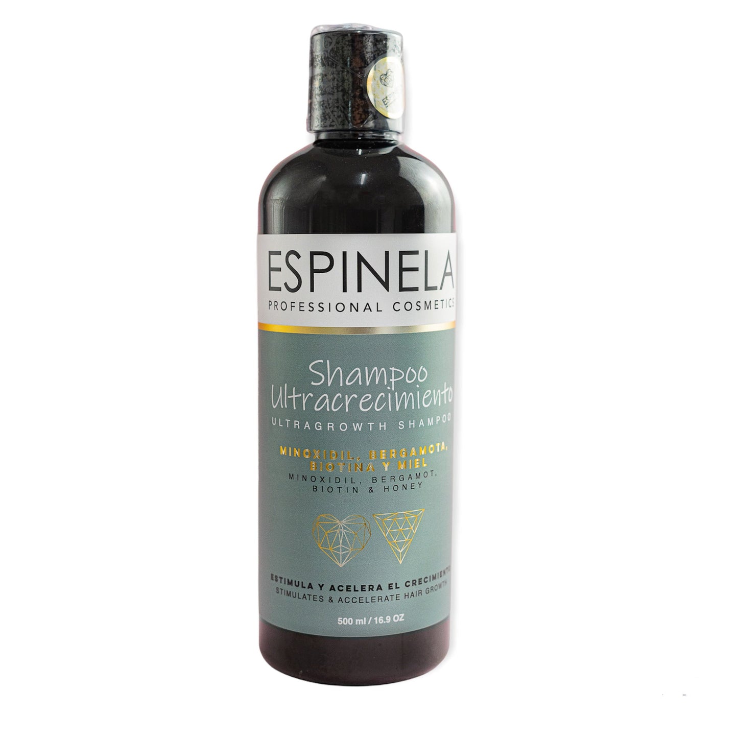 Espinela Shampoo UltraCrecimiento – Engrosador Capilar con Minoxidil, Biotina y Bergamota