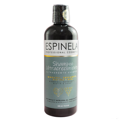Espinela Shampoo UltraCrecimiento – Engrosador Capilar con Minoxidil, Biotina y Bergamota