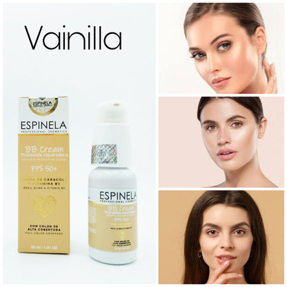 ESPINELA, Protector Solar Con Color FPS 50+ – Alta Cobertura con Tratamiento Regenerador