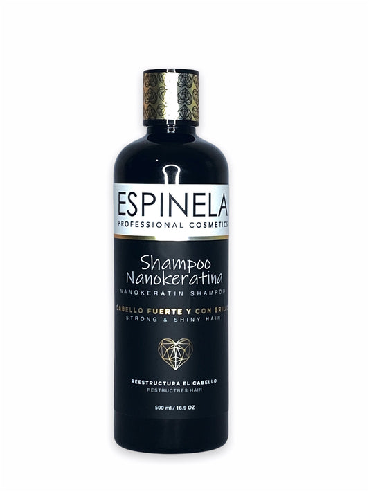 Espinela Shampoo Nanokeratina – Reestructuración, Volumen y Protección Térmica