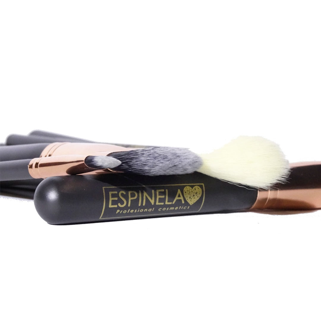 ESPINELA, Set de Brochas con Cosmetiquera – Precisión, Estilo y Organización