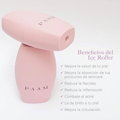 PAAM - Ice Face Roller. Rodillo de Hielo Para la Cara, Cuello y Ojos. Molde Rellenable de Silicón