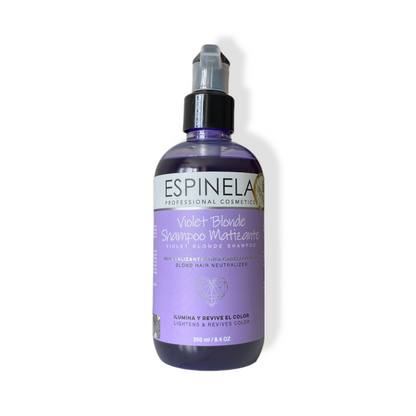 Espinela Shampoo Matizante Violet Blond – Neutraliza Amarillos, Hidrata y Da Luz a Tu Color