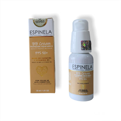 ESPINELA, Protector Solar Con Color FPS 50+ – Alta Cobertura con Tratamiento Regenerador