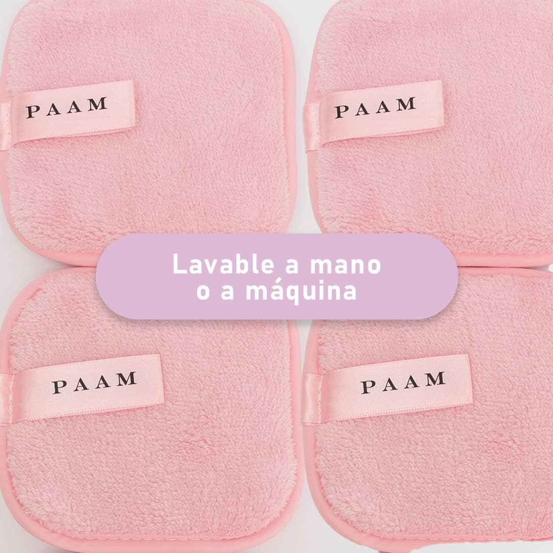 PAAM - KIT Desmaquillante - Desmaquillante & Serum Regenerador de Argán PAAM + Set de 3 almohadillas de microfibras orgánicas reutilizables para desmaquillar