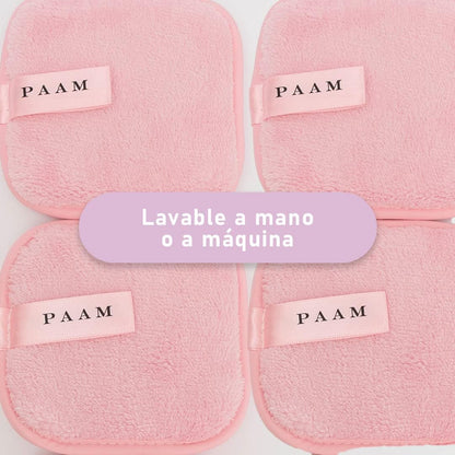 PAAM - KIT Desmaquillante - Desmaquillante & Serum Regenerador de Argán PAAM + Set de 3 almohadillas de microfibras orgánicas reutilizables para desmaquillar