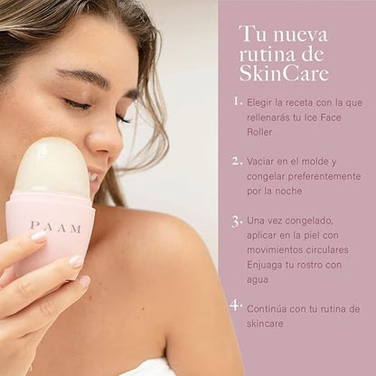 PAAM - Ice Face Roller. Rodillo de Hielo Para la Cara, Cuello y Ojos. Molde Rellenable de Silicón