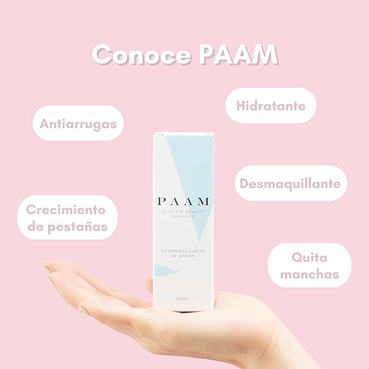 PAAM - KIT ROSA PAAM Desmaquillante & Serum Regenerador de Argán PAAM+ Ice Face Roller + Set de 3 Almohadillas de Microfibras Orgánicas Reutilizables