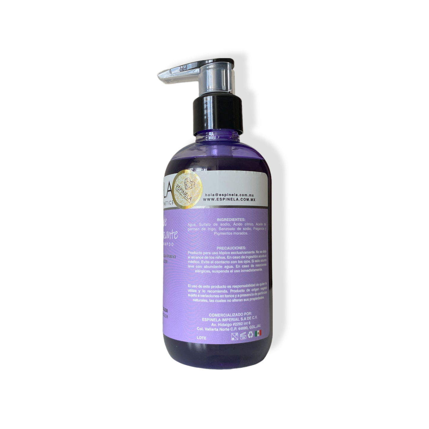 Espinela Shampoo Matizante Violet Blond – Neutraliza Amarillos, Hidrata y Da Luz a Tu Color