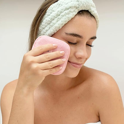 PAAM - Set de 3 almohadillas de microfibras orgánicas para desmaquillar. Pads desmaquillantes reutilizables