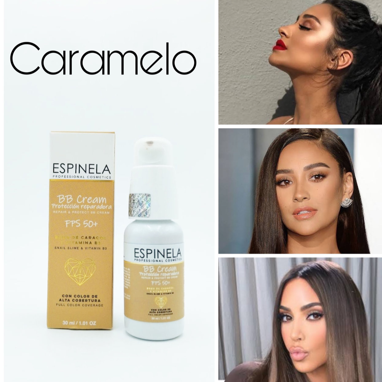 ESPINELA, Protector Solar Con Color FPS 50+ – Alta Cobertura con Tratamiento Regenerador