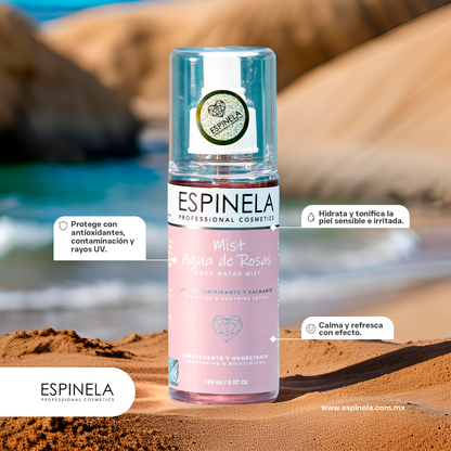 ESPINELA, Agua de Rosas Tonificante – Hidratación y Calma para Piel Sensible