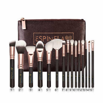 ESPINELA, Set de Brochas con Cosmetiquera – Precisión, Estilo y Organización