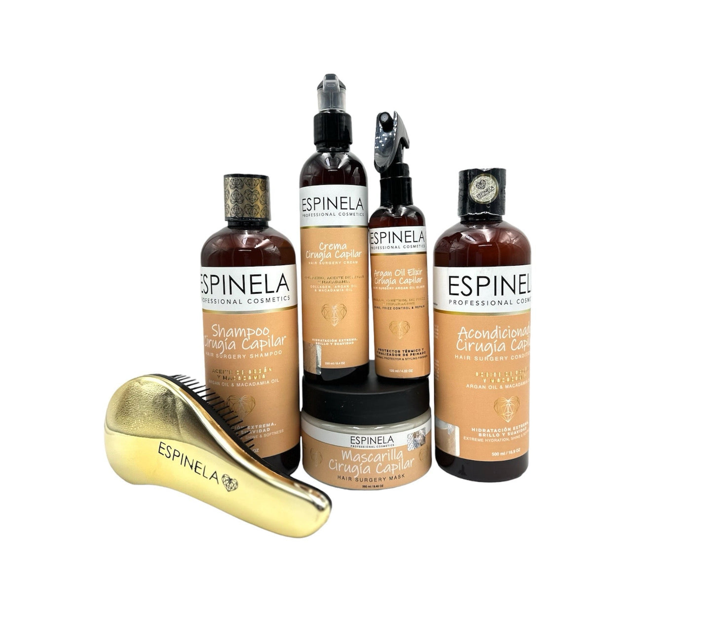 Espinela, Kit Línea Cirugía Capilar 5 en 1 – Rutina Completa para un Cabello Radiante