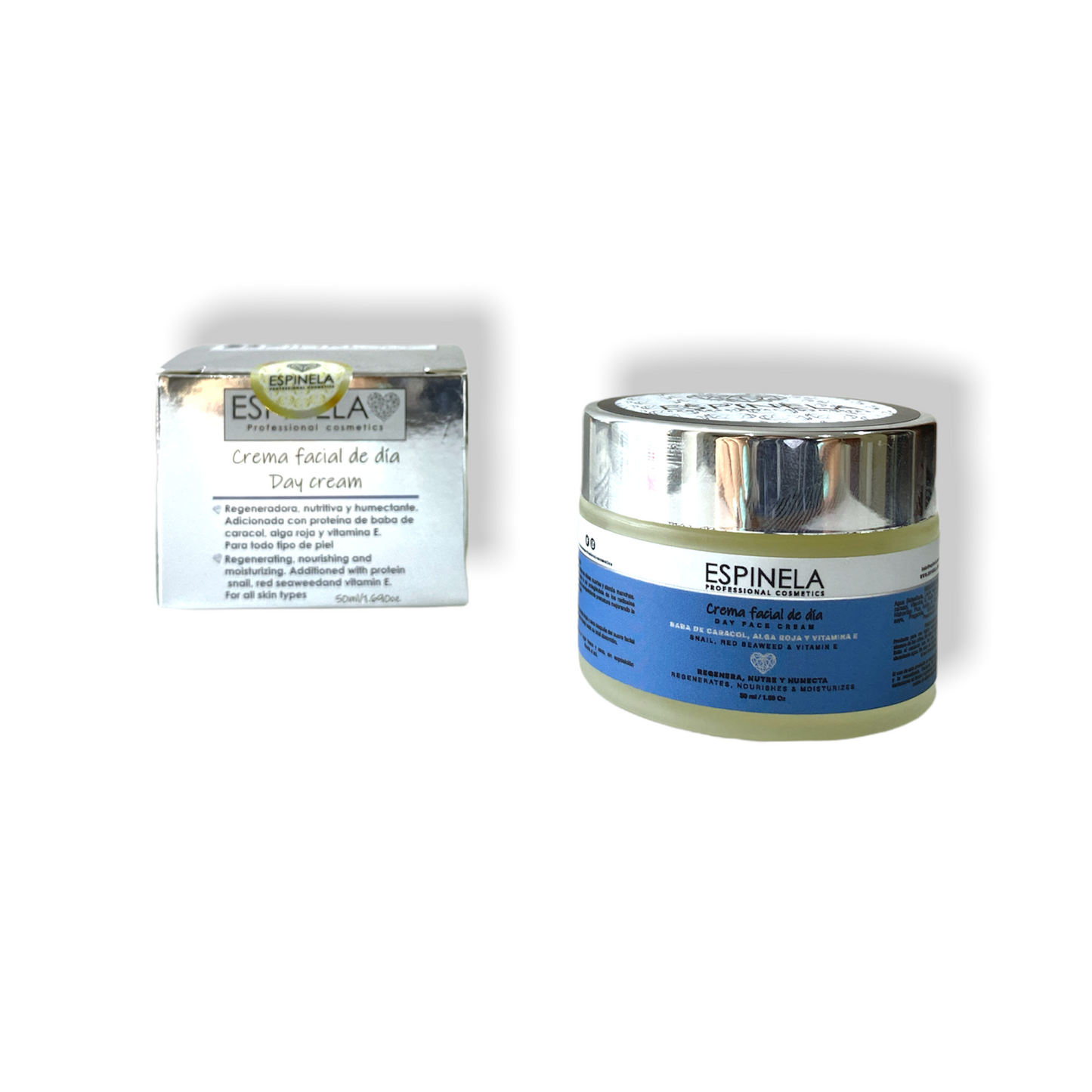 Espinela Crema de Día Regeneradora – Hidratación y Luminosidad con Baba de Caracol