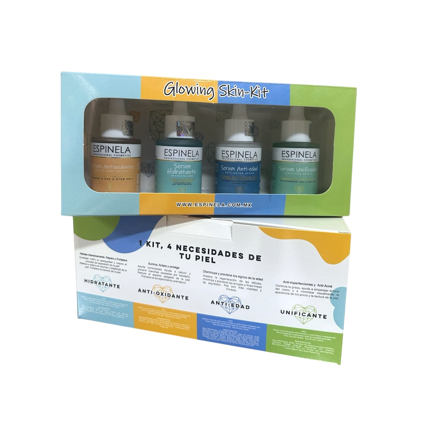 Espinela Glowing Skin Kit – 4 Sérums Poderosos