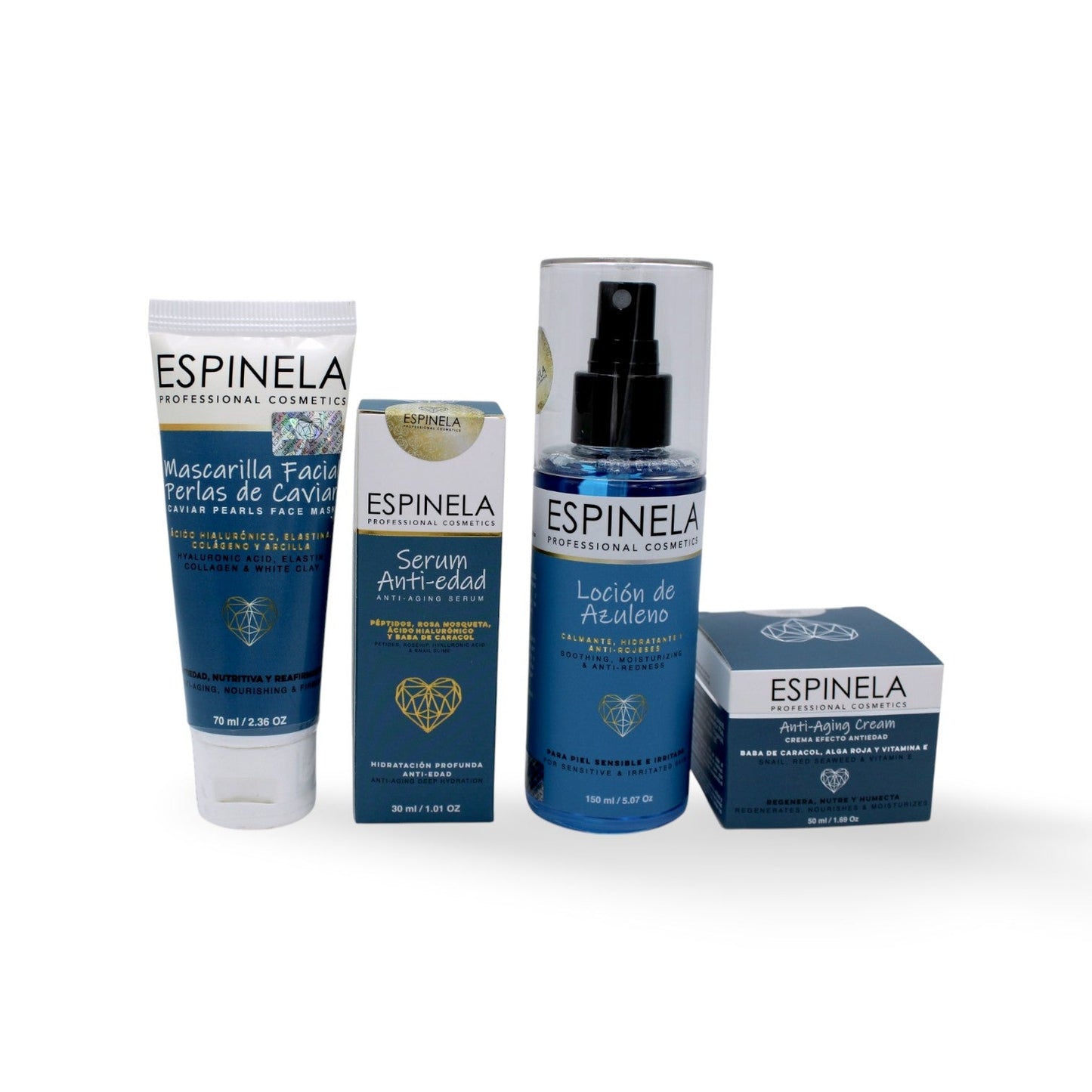 ESPINELA, Kit Antiedad Supreme – Rejuvenecimiento y Cuidado Intensivo en 4 Pasos