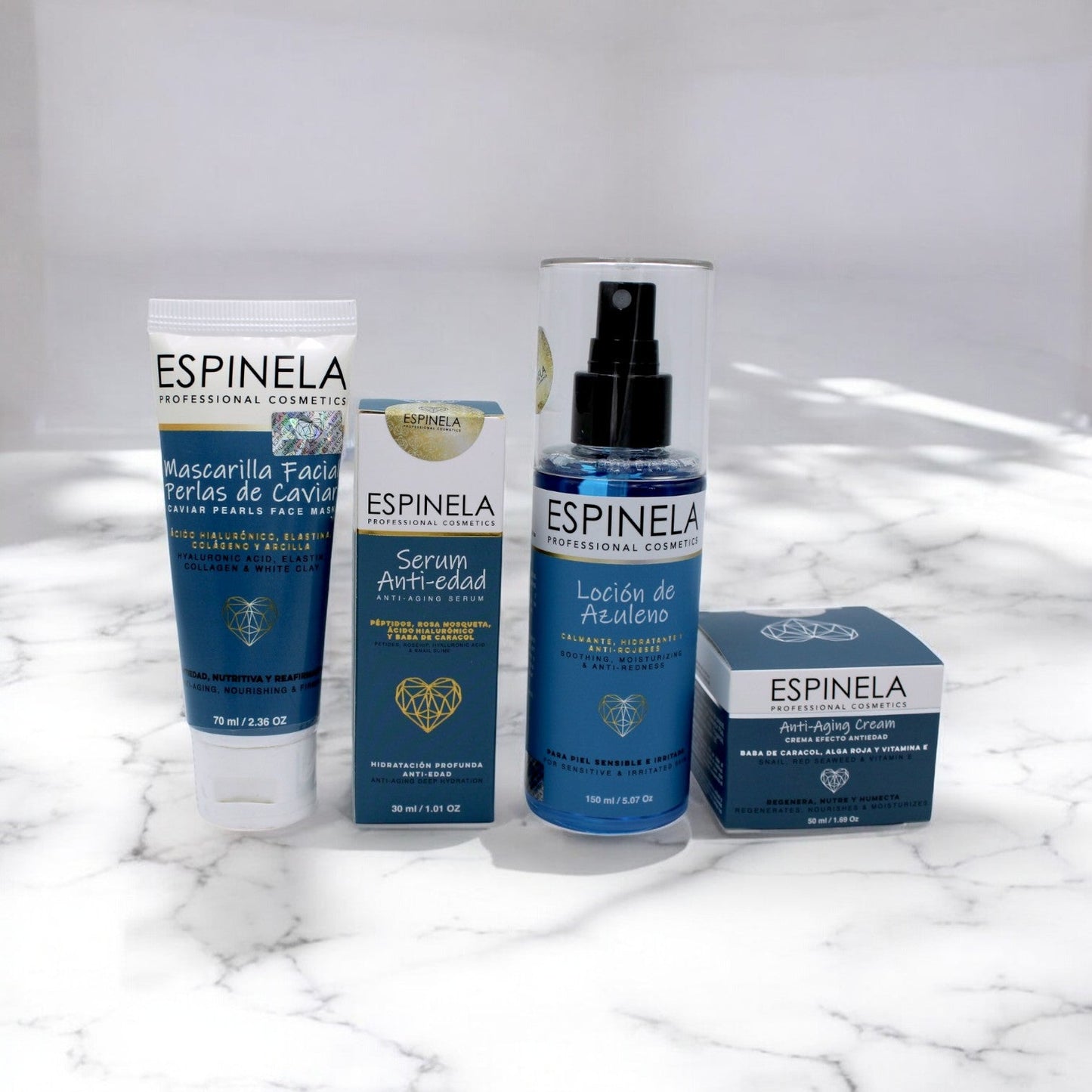 ESPINELA, Kit Antiedad Supreme – Rejuvenecimiento y Cuidado Intensivo en 4 Pasos