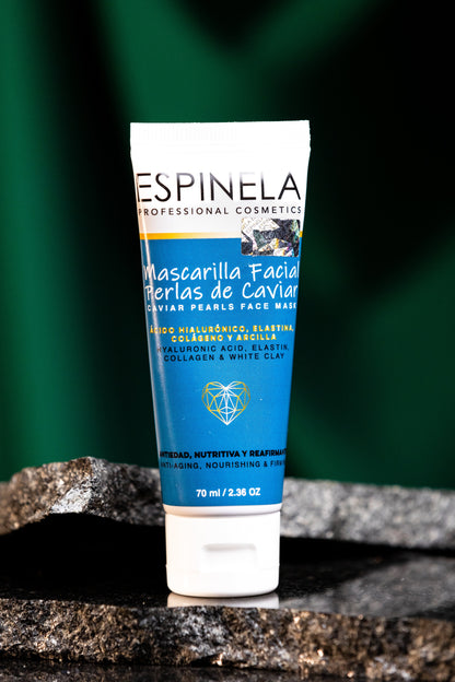 Espinela, Mascarilla Facial perlas de Caviar – Detox, Firmeza e Hidratación con Perlas de Caviar y Ácido Hialurónico