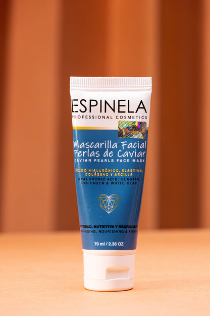 Espinela, Mascarilla Facial perlas de Caviar – Detox, Firmeza e Hidratación con Perlas de Caviar y Ácido Hialurónico