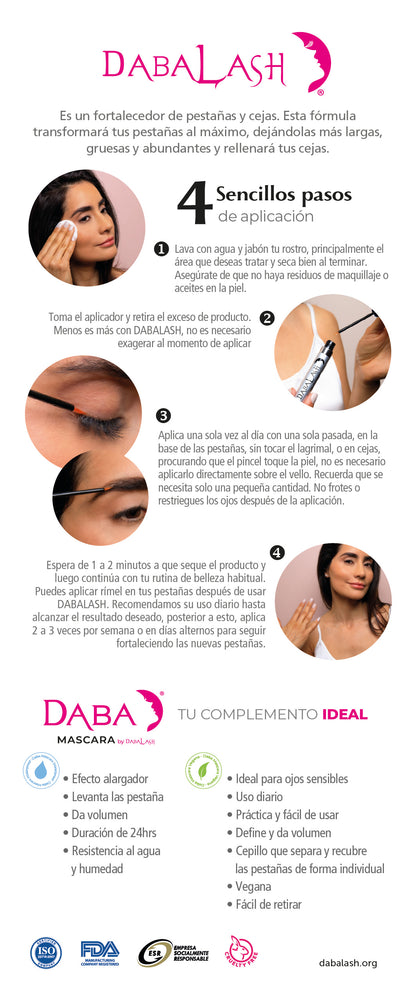 Combo Vegano Dabalash - Potenciador Profesional Dabalash + Rímel Vegano